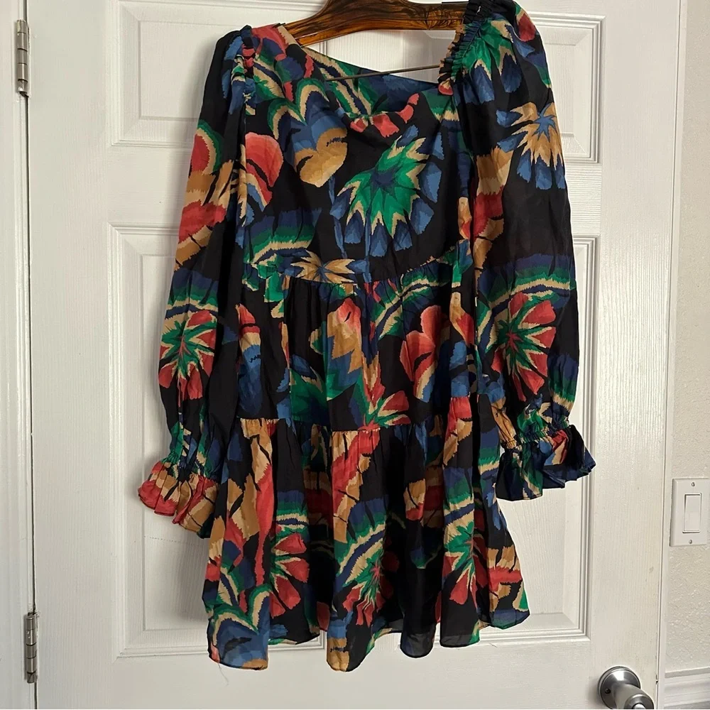 NWT Chevron Forest Black Mini Dress - Picture 5 of 6